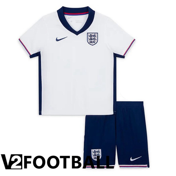 England Kids Home Soccer Shirt White 2024/2025