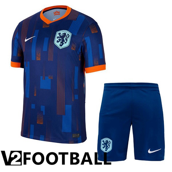 Netherlands Kids Away Soccer Shirt Royal Blue 2024/2025