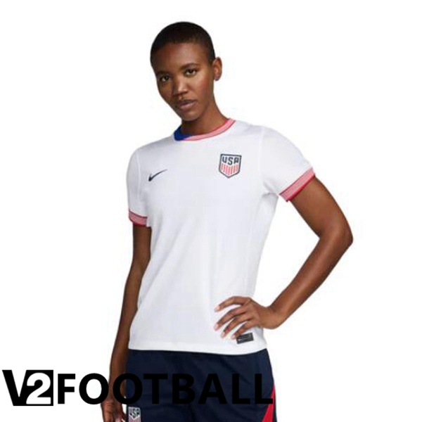 USA Womens Home Soccer Shirt White 2024/2025