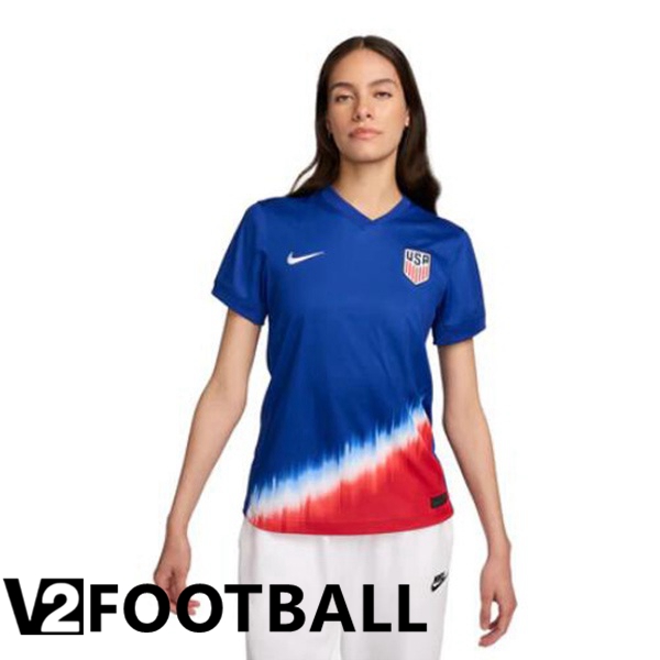 USA Womens Away Soccer Shirt Blue 2024/2025