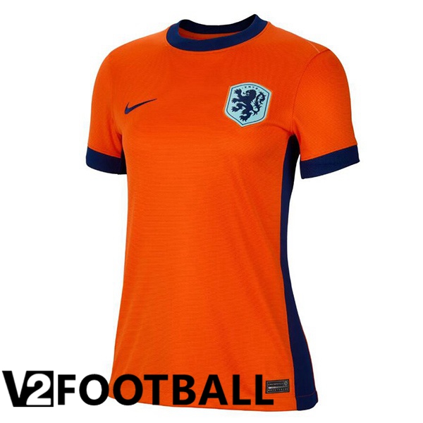 Netherlands Womens Home Soccer Shirt Orange 2024/2025