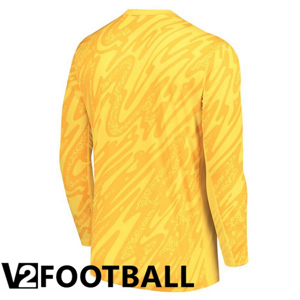 France Goalkeeper Soccer Shirt Long Sleeve Yellow 2024/2025