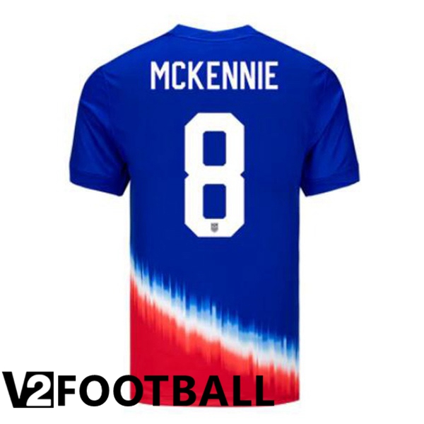 USA (McKennie 8) Away Soccer Shirt Blue 2024/2025