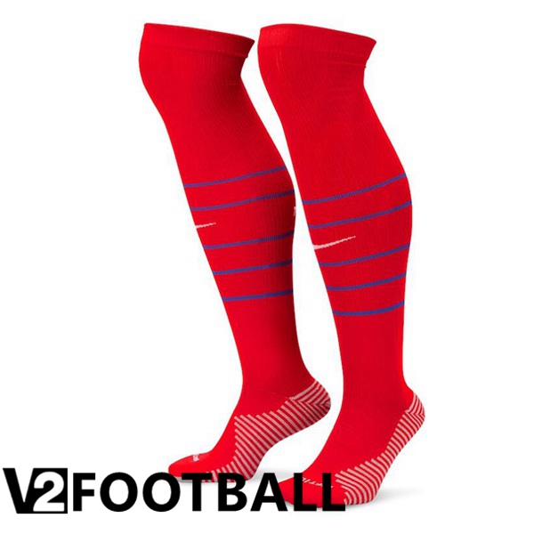 France Home Soccer Socks Red 2024/2025