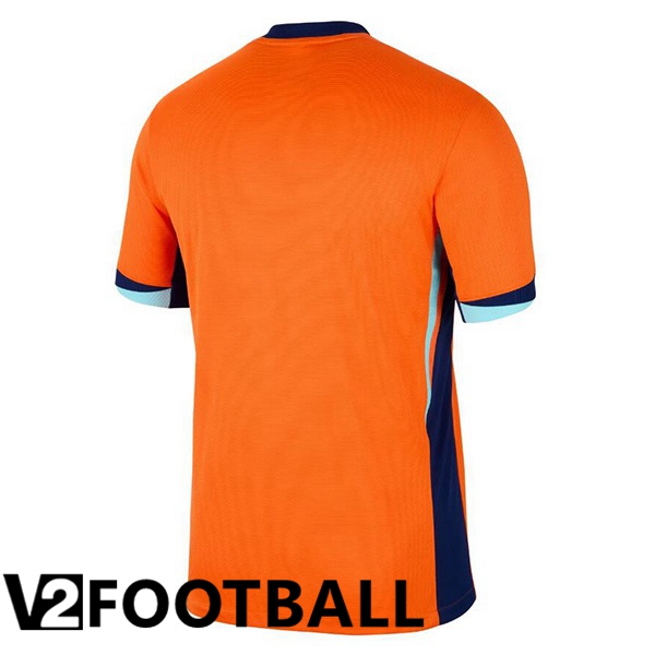 Netherlands Home Soccer Shirt Orange UEFA Euro 2024