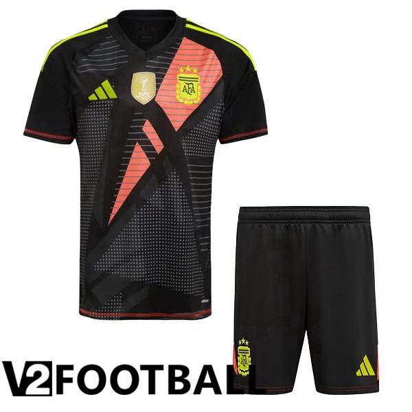 Argentine Kids Goalkeeper Soccer Shirt Black 2024/2025