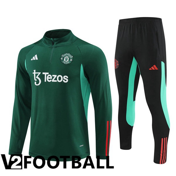 Manchester United kit Training Tracksuit Green 2024/2025