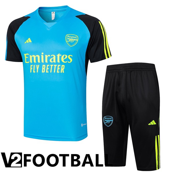 Arsenal kit Training T Shirt + Shorts Blue 2024/2025