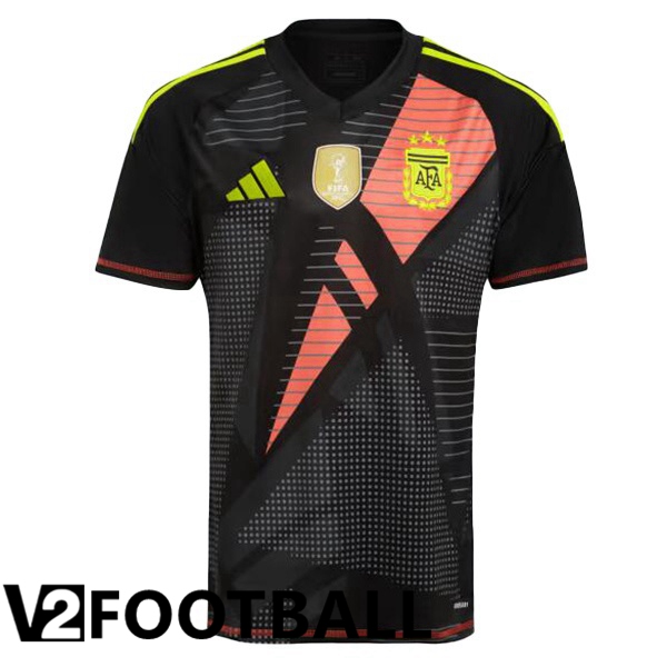 Argentine Goalkeeper Soccer Shirt Black 2024/2025