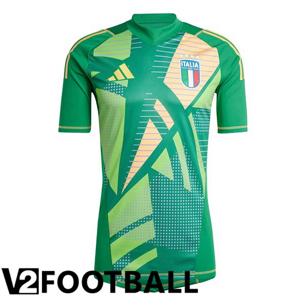 Italy Goalkeeper Soccer Shirt Green 2024/2025