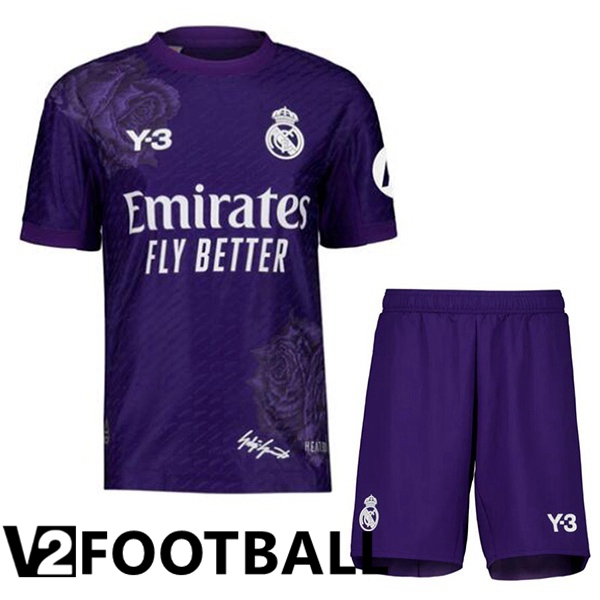 Real Madrid Kids Fourth Soccer Shirt Purple 2023/2024