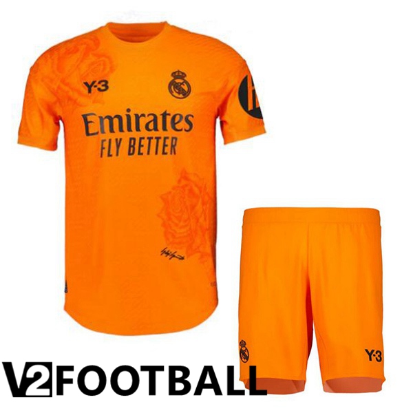 Real Madrid Kids Goalkeeper Soccer Shirt Orange 2023/2024