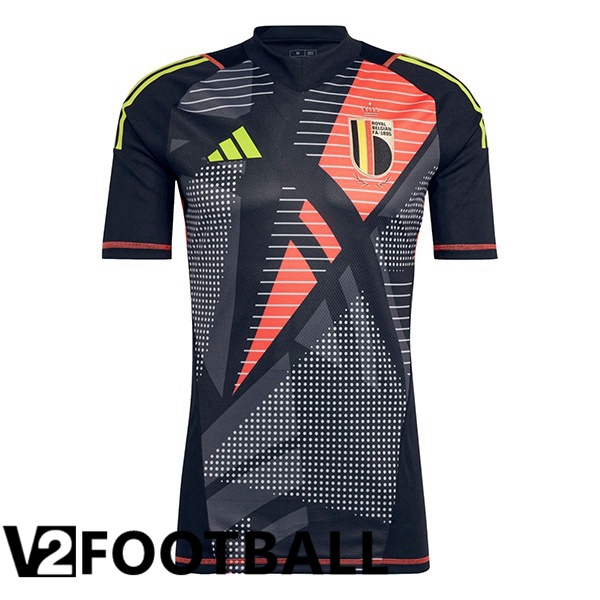 Belgium Goalkeeper Soccer Shirt Black UEFA Euro 2024