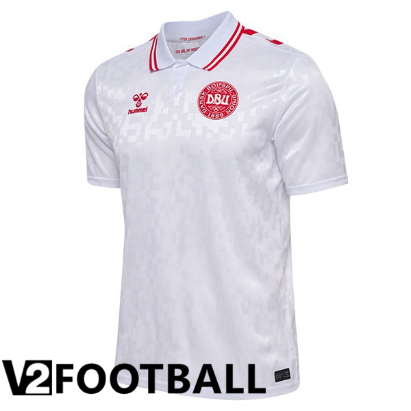 Denmark Away Soccer Shirt White 2024/2025
