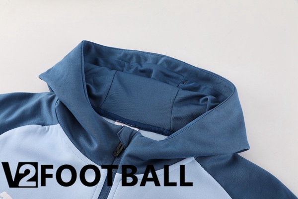 Manchester City Training Tracksuit - Training Sweatshirt Hoodie Blue 2024/2025