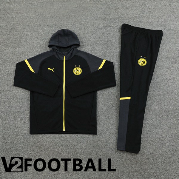 Dortmund BVB Training Tracksuit - Training Sweatshirt Hoodie Black 2024/2025