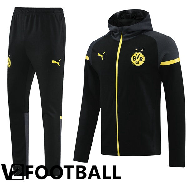 Dortmund BVB Training Tracksuit - Training Sweatshirt Hoodie Black 2024/2025