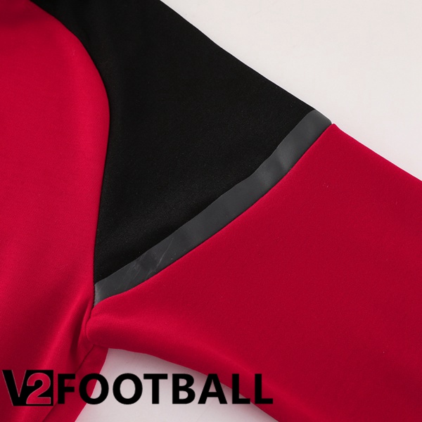 AC Milan Training Tracksuit - Training Sweatshirt Hoodie Red 2024/2025