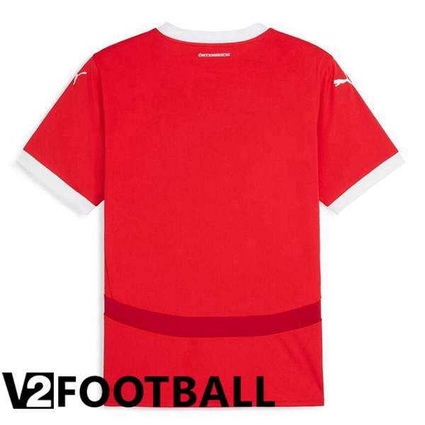 Austria Home Soccer Shirt Red 2024/2025