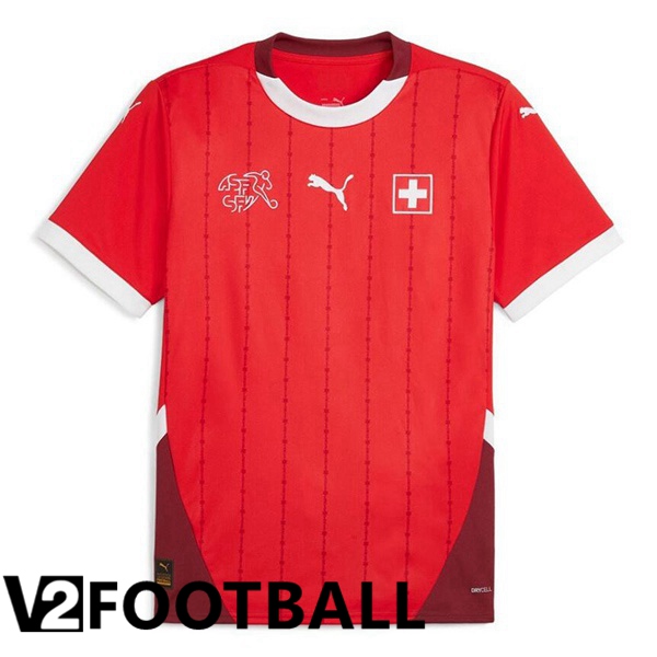 Swiss Home Soccer Shirt Red 2024/2025