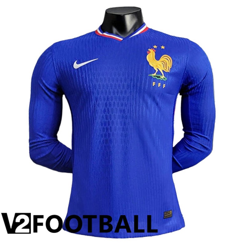 France Long sleeve Home Soccer Shirt 2024/2025