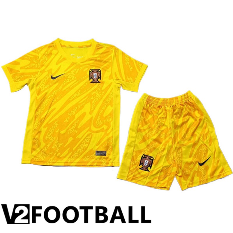 Portugal Kids Goalkeeper Soccer Shirt UEFA Euro 2024
