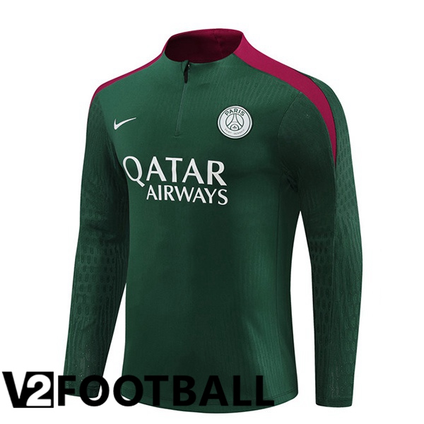 Paris PSG Training Sweatshirt Green 2024/2025