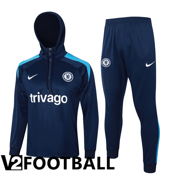 FC Chelsea Training Tracksuit - Training Sweatshirt Hoodie Blue Royal 2024/2025