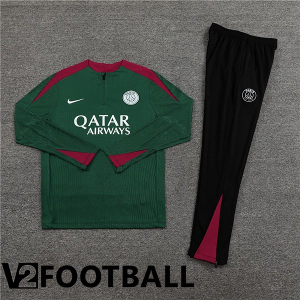 Paris PSG kit Training Tracksuit Green 2024/2025