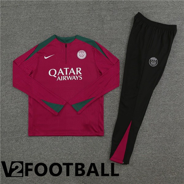 Paris PSG kit Training Tracksuit Red 2024/2025