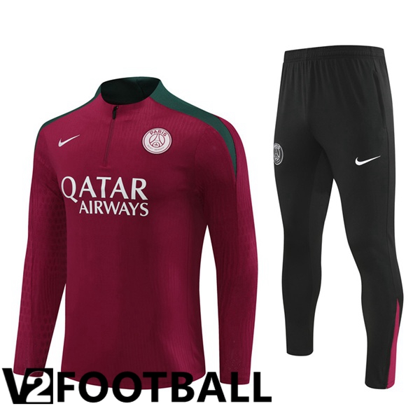 Paris PSG kit Training Tracksuit Red 2024/2025