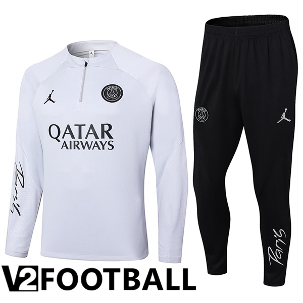 JORDAN Paris PSG kit Training Tracksuit White 2024/2025