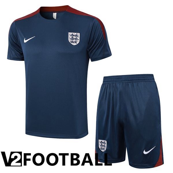 England kit Training T Shirt + Shorts Blue Royal 2024/2025