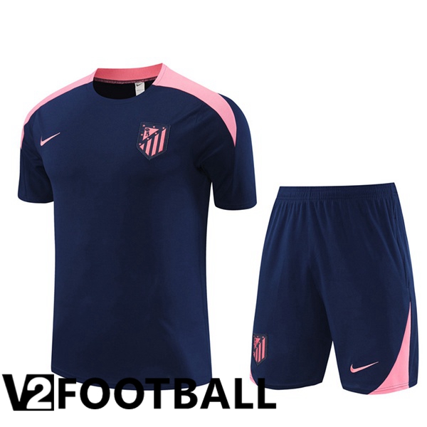 Atletico Madrid kit Training T Shirt + Shorts Blue Royal 2024/2025