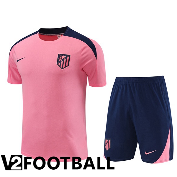 Atletico Madrid kit Training T Shirt + Shorts Pink 2024/2025