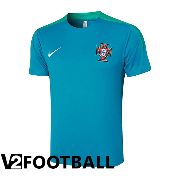 Portugal Training T Shirt Blue 2024/2025