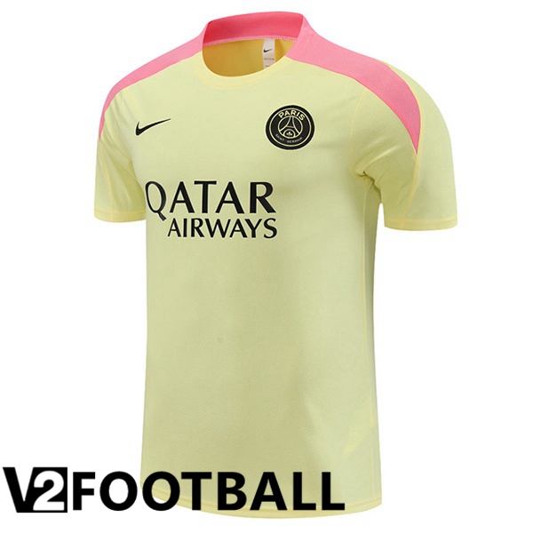 Paris PSG Training T Shirt Yellow 2024/2025