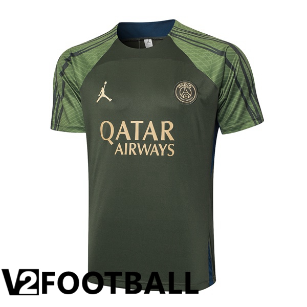 Paris PSG Training T Shirt Green 2024/2025