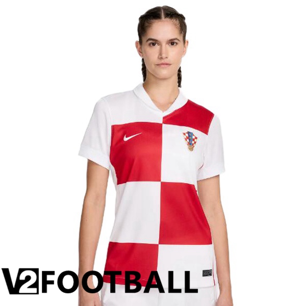 Croatia Womens Home Soccer Shirt White 2024/2025