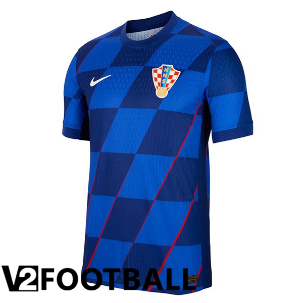 Croatia Away Soccer Shirt Blue 2024/2025