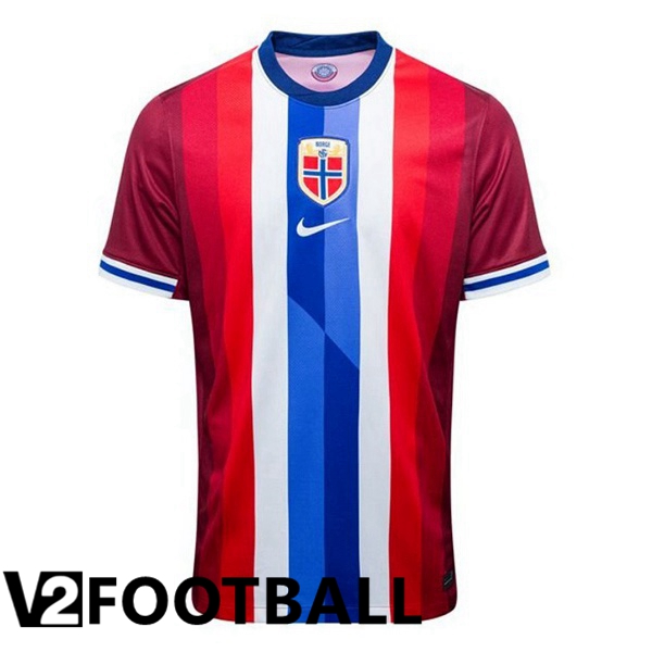 Norway Home Soccer Shirt Red Blue 2024/2025