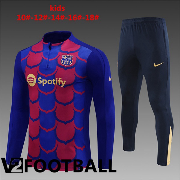 FC Barcelona Kids kit Training Tracksuit Blue Red 2024/2025