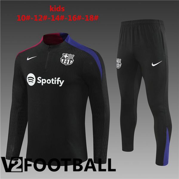 FC Barcelona Kids kit Training Tracksuit Black 2024/2025