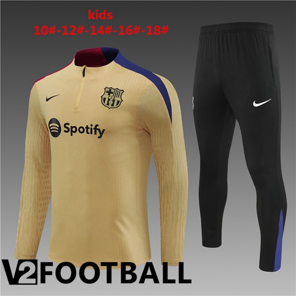FC Barcelona Kids kit Training Tracksuit Yellow 2024/2025
