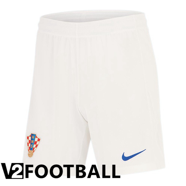Croatia Home Soccer Shorts White 2024/2025