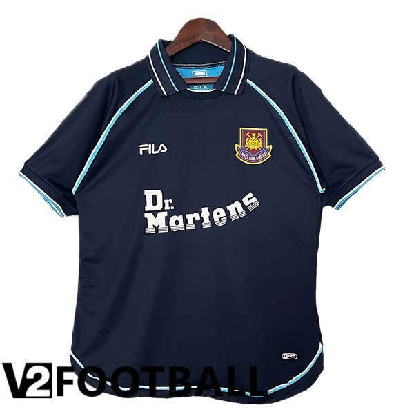 West Ham United Retro Third Soccer Shirt Blue Royal 1999-2001