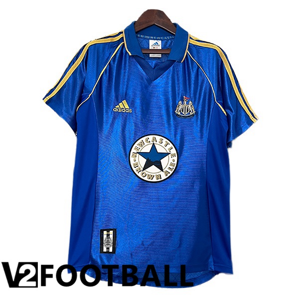 Newcastle United Retro Away Soccer Shirt Blue 1998-1999