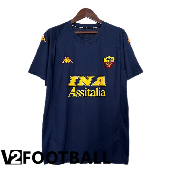 AS Roma Retro Third Soccer Shirt Blue Royal 2000-2001