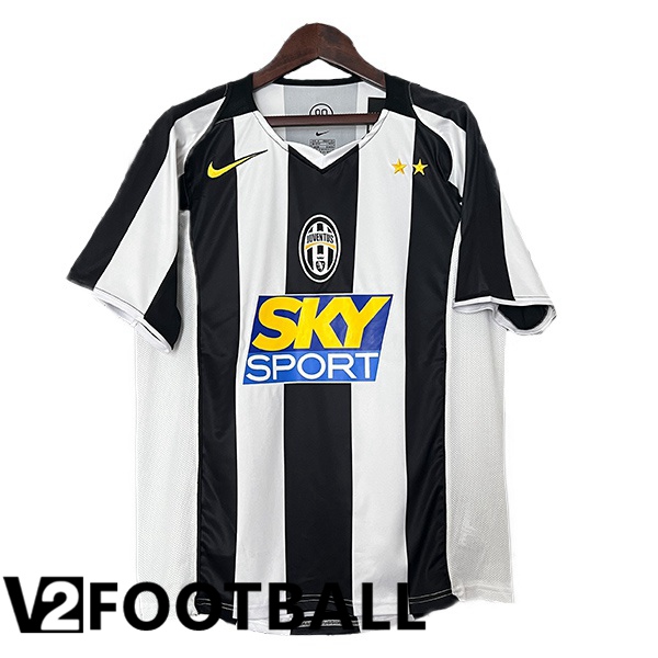 Juventus Retro Home Soccer Shirt White Black 2004-2005
