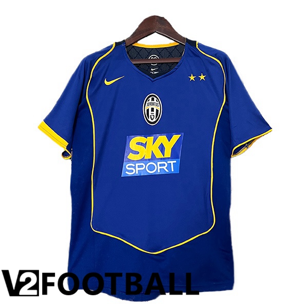 Juventus Retro Away Soccer Shirt Blue 2004-2005